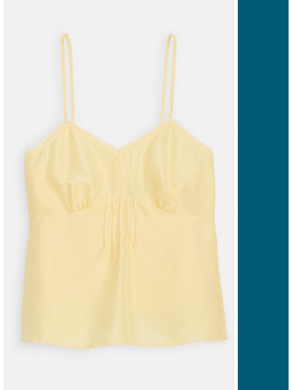 Alex Mill Lilly Cami In Washed Silk in Butter Yellow XS NWT Washable Luxury